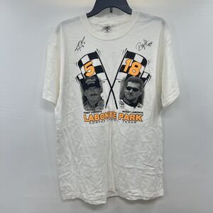 Vintage Terry Bobby Labonte T Shirt Mens L Signed Nascar Racing Race Car *FLAW